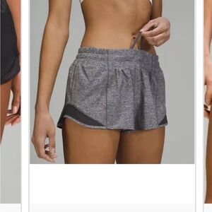 Lululemon hotty hot shorts gray size 6 2.5 inch